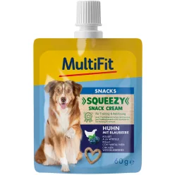   MultiFit Squeezys Cream kutya jutalomfalat csirke&áfonya 60ml