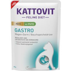   Kattovit Feline Diet paté tasakban, diétás macskaeledel pulyka 10x85g