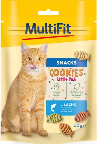MultiFit Snack&Play macska jutalomfalat Cookies hal 50g