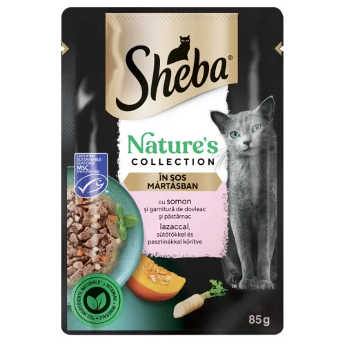 Sheba Nature's Collection tasak nedves eledel macskáknak lazac 28x85g