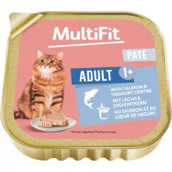 MultiFit Duo macska tálka adult lazac&joghurt 16x100g