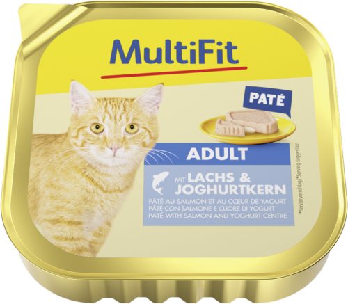 MultiFit Duo macska tálka adult lazac&joghurt 16x100g