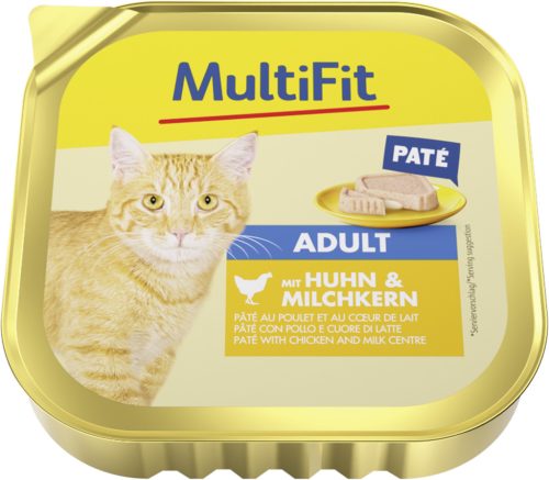MultiFit Duo macska tálka adult csirke&tej 16x100g