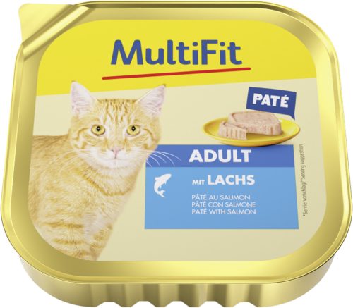 MultiFit Duo macska tálka adult lazac 16x100g