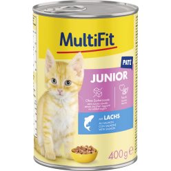 MultiFit macska konzerv paté junior lazac 6x400g