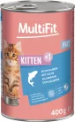 MultiFit macska konzerv paté junior lazac 6x400g