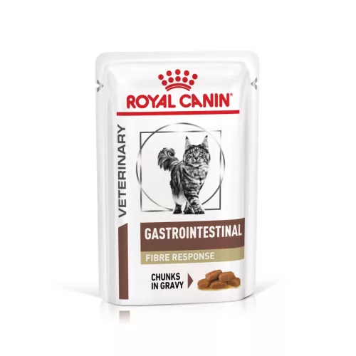 Royal Canin Veterinary Gastrointestinal Fibre Response emésztés rostban gazdag nedves macskaeledel  12x85g