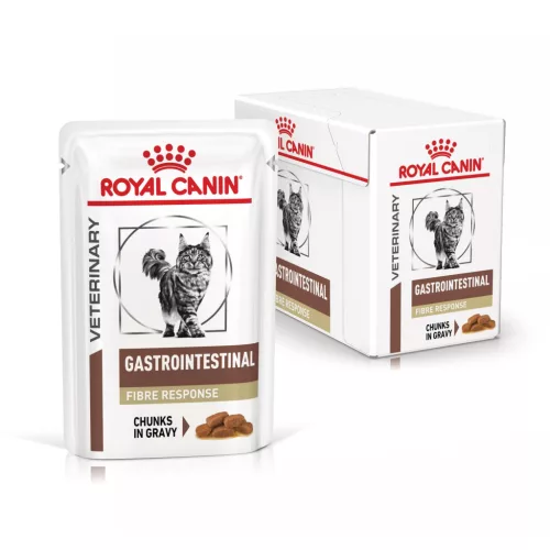 Royal Canin Veterinary Gastrointestinal Fibre Response emésztés rostban gazdag nedves macskaeledel  12x85g
