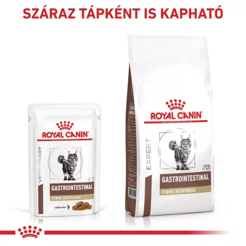 Royal Canin Veterinary Gastrointestinal Fibre Response emésztés rostban gazdag nedves macskaeledel  12x85g