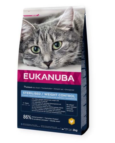 Eukanuba száraz macskaeledel adult steril csirke 10kg