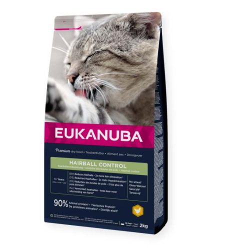 Eukanuba száraz macskaeledel adult hairball csirke 10kg