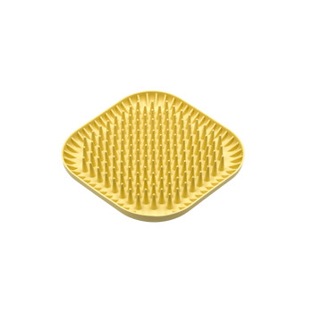 Fiboo Fiboowl Spiky licking mat sárga 19x19cm