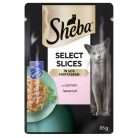 SHEBA macska tasak lazac szószban 28x85g