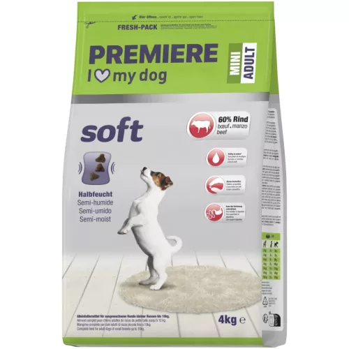 Premiere Soft adult mini száraz kutyaeledel marha 4kg