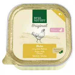   Real Nature Original macska tálka kitten csirke&zöldbab 16x100g