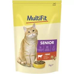 MultiFit Classic senior száraz macskaeledel marha 1kg