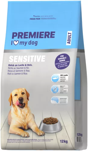 Premiere Sensitive száraz kutyaeledel adult lazac&rizs 12,5kg