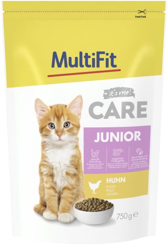 MultiFit Care junior száraz macskaeledel csirke 750g