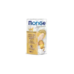   MONGE Supreme nedves macskaeledel tasak tonhal&burgonya&tengeri sügér 24x80g
