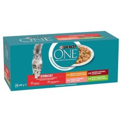 Purina One macska tasak MP steril hús&hal 40x85g