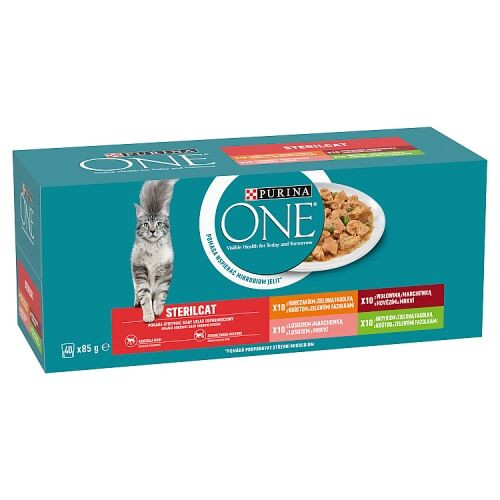 Purina One macska tasak MP steril hús&hal 40x85g