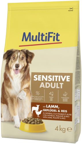 MultiFit Sensitive adult száraz kutyaeledel bárány&szárnyas 4kg