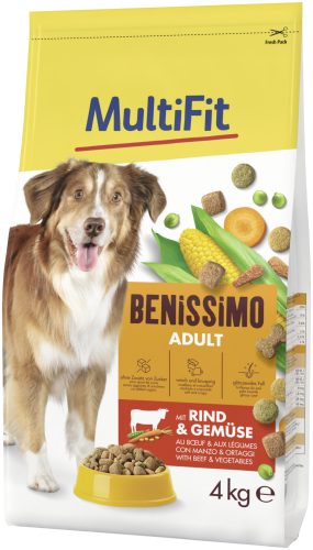 MultiFit Benissimo adult száraz kutyaeledel marha&zöldség 4kg