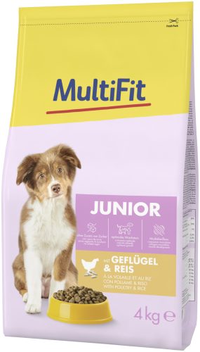 MultiFit Classic junior száraz kutyaeledel szárnyas&rizs 4kg