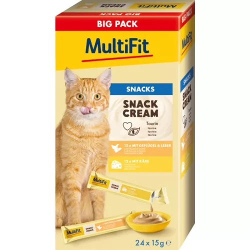 MultiFit krém XXL MP macska jutalomfalat baromfimáj&sajt 24x15g