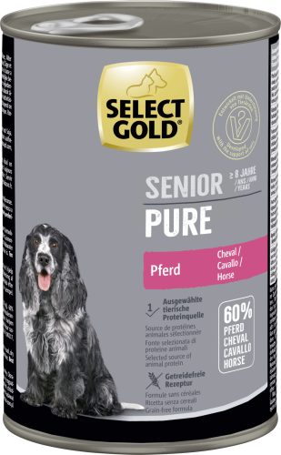 Select Gold Pure senior kutyaeledel konzerv lóhús 6x400g