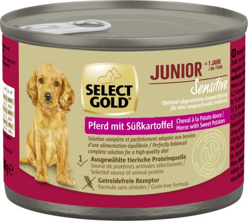 Select Gold Sensitive kutya konzerv junior ló&édesburgonya 6x200g