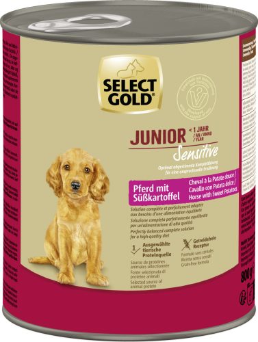 Select Gold Sensitive kutya konzerv junior ló&édesburgonya 6x800g