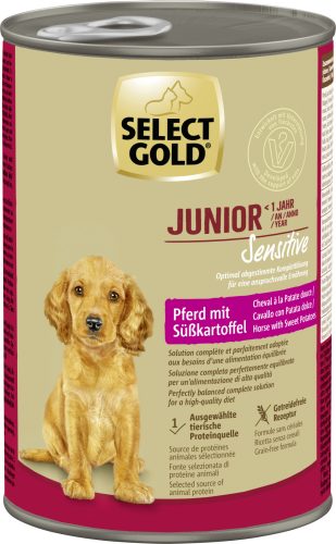 Select Gold Sensitive kutya konzerv junior ló&édesburgonya 6x400g