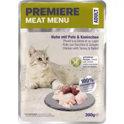 Premiere Meat Menu macska tasak adult szárnyas&nyúl 6x300g