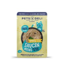   Pets Deli mártásos menü tasak macskáknak csirke&cukkini 12x70g