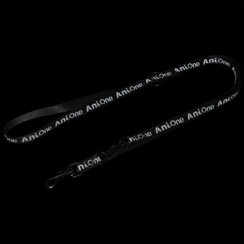 AniOne kutyapóráz logóval fényvisszaverő fekete L