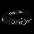 AniOne kutyanyakörv logóval fényvisszaverő fekete S