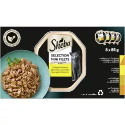 Sheba macska tálka MP szárnyas válogatás 8x85g