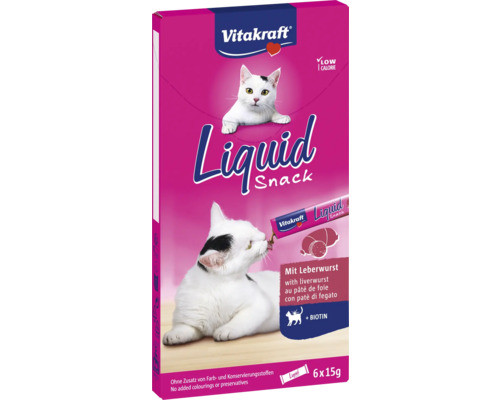 Vitakraft Liquid Snack macska jutalomfalat máj&biotin 6x15g