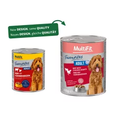 MultiFit Favourites kutya konzerv marha&csirkeszív 6x800g