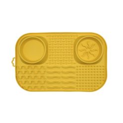 Fiboo Fibooffet licking mat sárga 41x26,5 cm