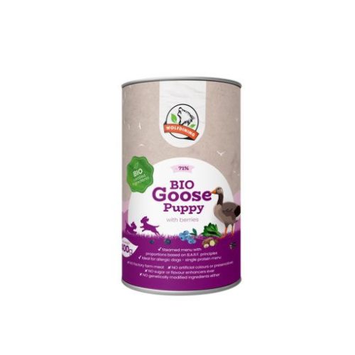 Farkaskonyha párolt menü kutyáknak puppy bio liba 400g