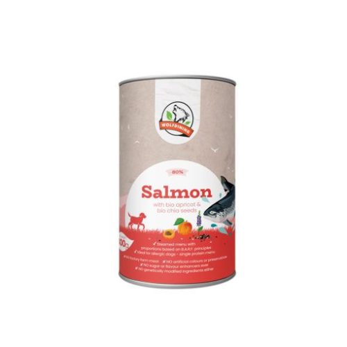 Farkaskonyha párolt menü kutyáknak adult lazac 400g