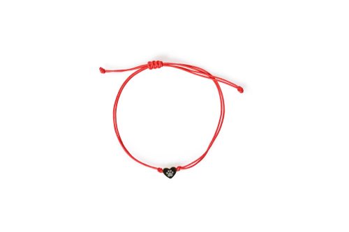 Barátság karkötő szív medállal