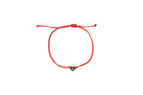 Barátság karkötő szív medállal