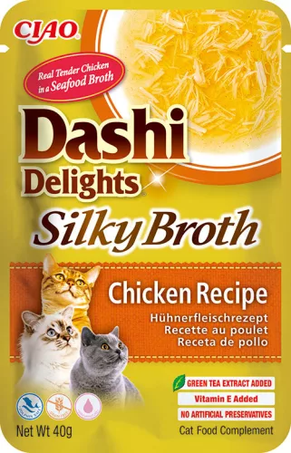 INABA Dashi Delights Silky Broth fésűkagylós húsleves tasak csirke 40g