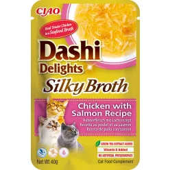   INABA Dashi Delights SB fésűkagylós húsleves tasak csirke&lazac 40g