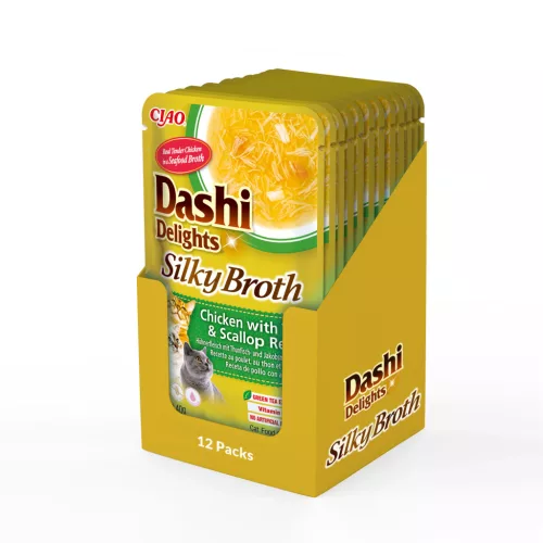 INABA Dashi Delights SB fésűkagylós leves tasak csirke&tonhal&fésűkagyló 12x40g