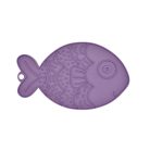 Fishka hal alakú licking mat lila 19x13 cm 
