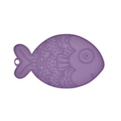 Fishka hal alakú licking mat lila 19x13 cm 